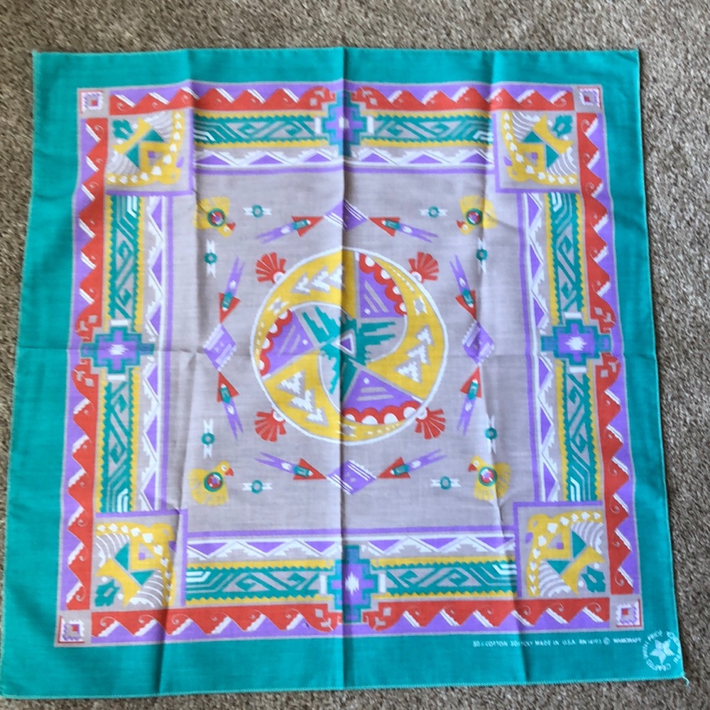 NWOT Vintage Aztec Bandana